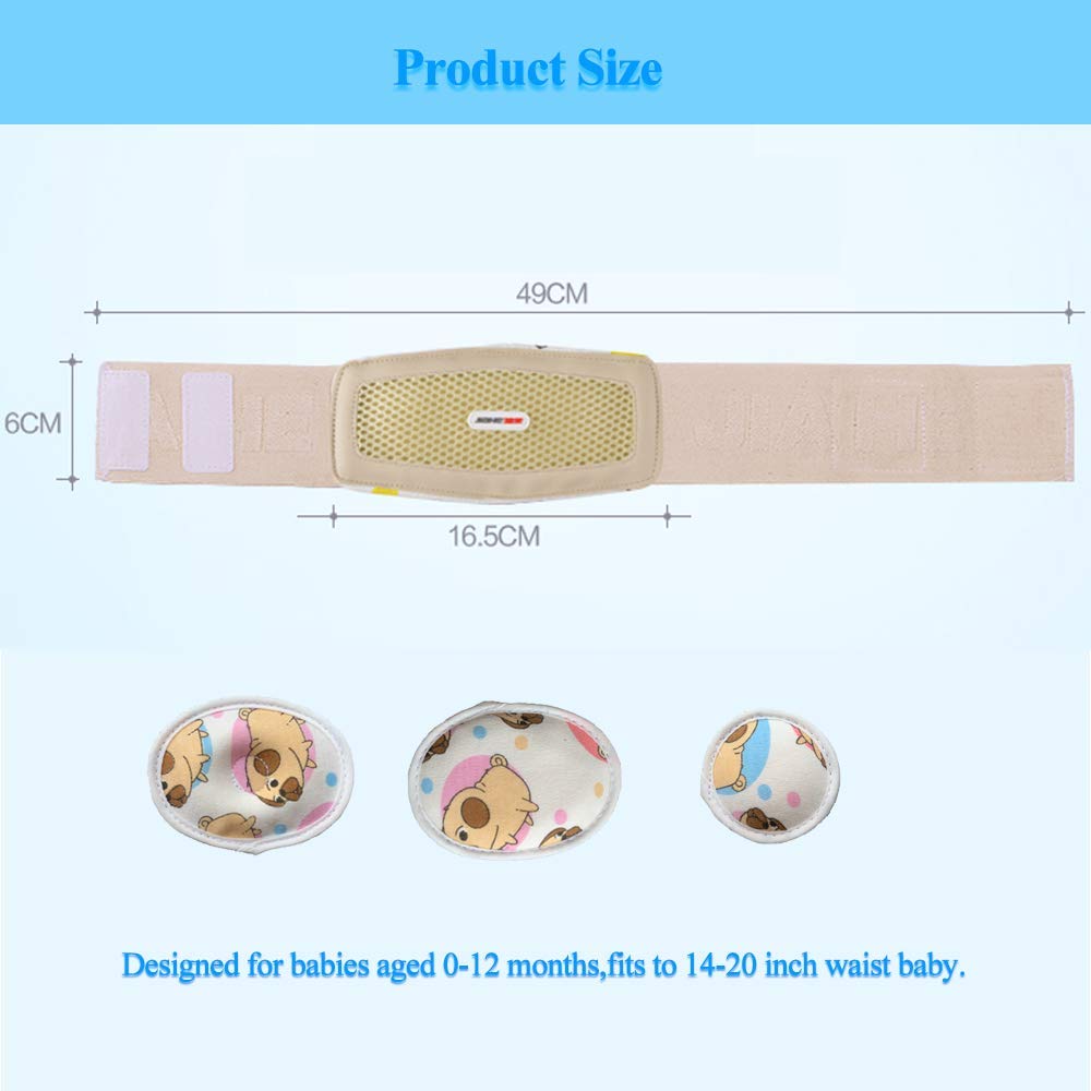 Baby Hernia Belt Belly Button Band Umbilical Truss Newborn Belly Band Button Wrap Baby Adjustable Navel Band Abdominal Binder for Children Medium - Image 6